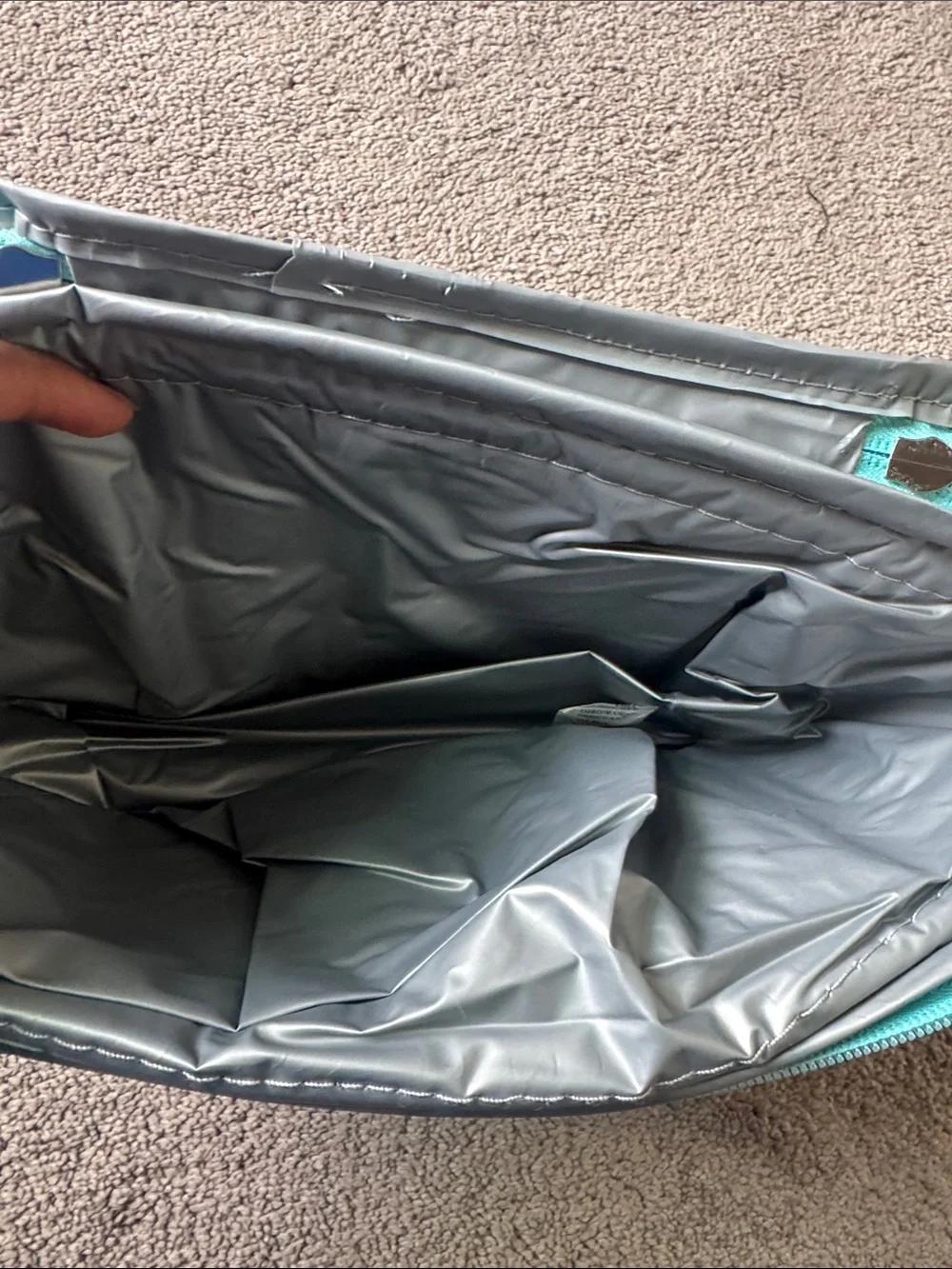 Polar Pack Insulated 6 Can Cooler Lunch Bag Blue Turquoise Portable Tote
